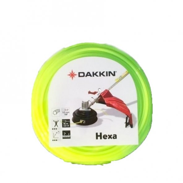 DAKKIN H8100630 3.0mm 58m 6 Köşe Yeşil Misina