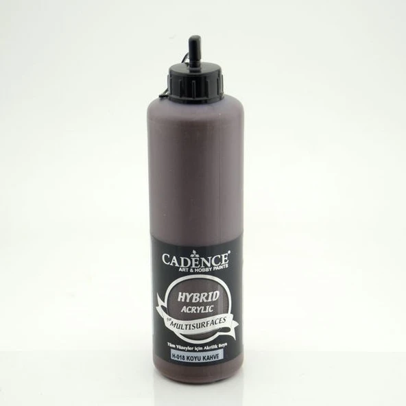 Cadence Hybrid Multisurface Akrilik Boya 500 ml. H-018 KOYU KAHVE