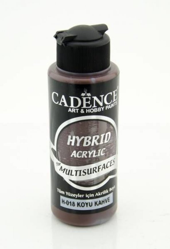Cadence Hybrid Multisurface Akrilik Boya 120 ml. H-018 KOYU KAHVE