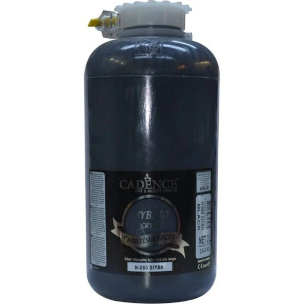 Cadence Hybrid Multisurface Akrilik Boya 2 Litre H-060 SİYAH