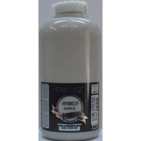 Cadence Hybrid Multisurface Akrilik Boya 2 Litre H-063 VİZON GRİ