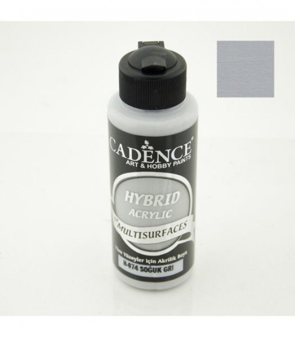 Cadence Hybrid Multisurface Akrilik Boya 120 ml. H-074 SOĞUK GRİ