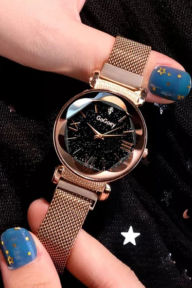 Kadın Kol Saati Lüks Moda Şık Trend kadın Saat Rose Gold - Resim 3