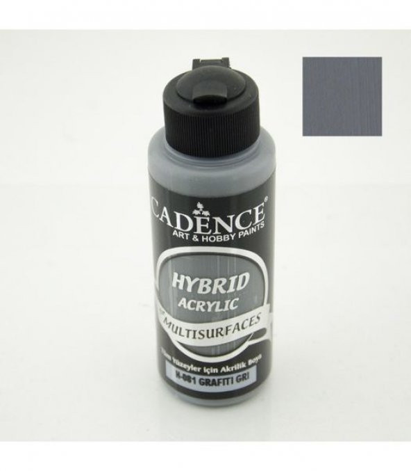 Cadence Hybrid Multisurface Akrilik Boya 120 ml. H-081 GRAFİTİ GRİ