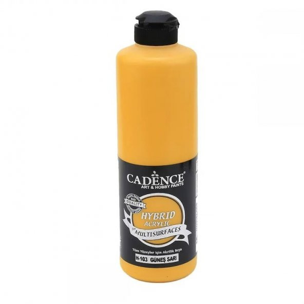 Cadence Hybrid Multisurface Akrilik Boya 500 ml. H-103 Güneş Sarı