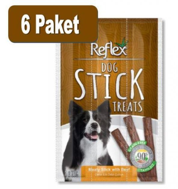 Reflex Dana Etli Stick Köpek Ödülü Maması 3 X 11 Gr - 6 Paket