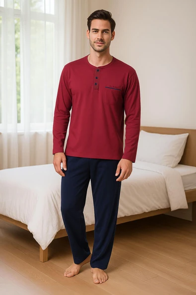 Pierre Cardin Erkek Uzun Kollu Penye  Pijama - 4