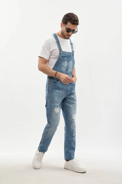 Erkek Jean Tulum Pantolon Buz Mavi - 2