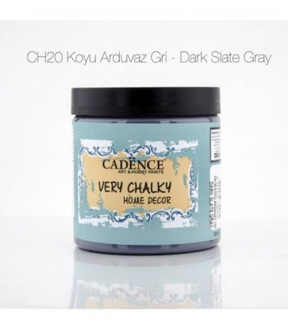 Cadence Very Chalky Home Decor Mobilya Boyası 500 ml. CH-20 KOYU ARDUVAZ GRİ