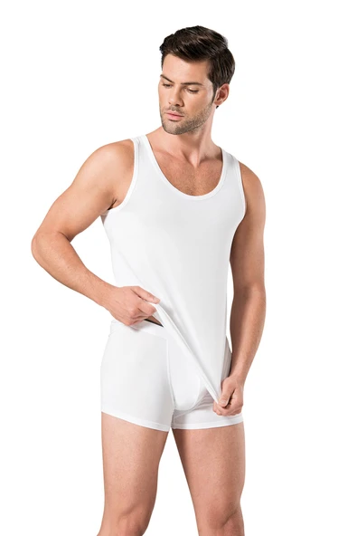 Pierre Cardin Erkek Beyaz Stretch Atlet Boxer Takım 3 Adet - Resim 2