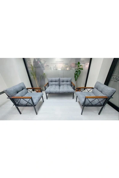 adımshops Balkon-bahçe-kafe Çay Seti Koltuk Oturma Takımı-oturma Grubu Miami