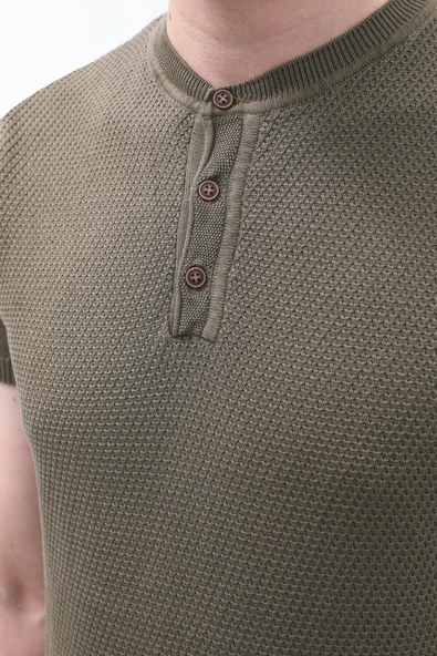 Bisiklet Yaka Triko Erkek T-Shirt - 7