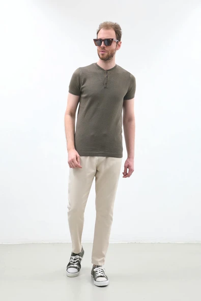 Bisiklet Yaka Triko Erkek T-Shirt - 2