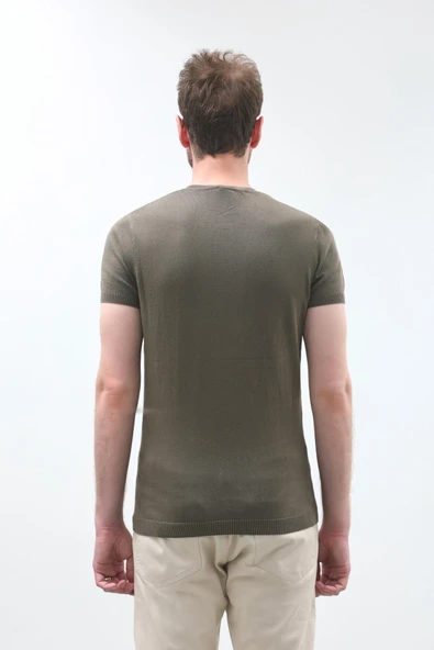 Bisiklet Yaka Triko Erkek T-Shirt - 6