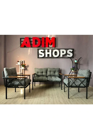 adımshops Balkon-bahçe-kafe Çay Seti Koltuk Oturma Takımı-oturma Grubu Miami - 2