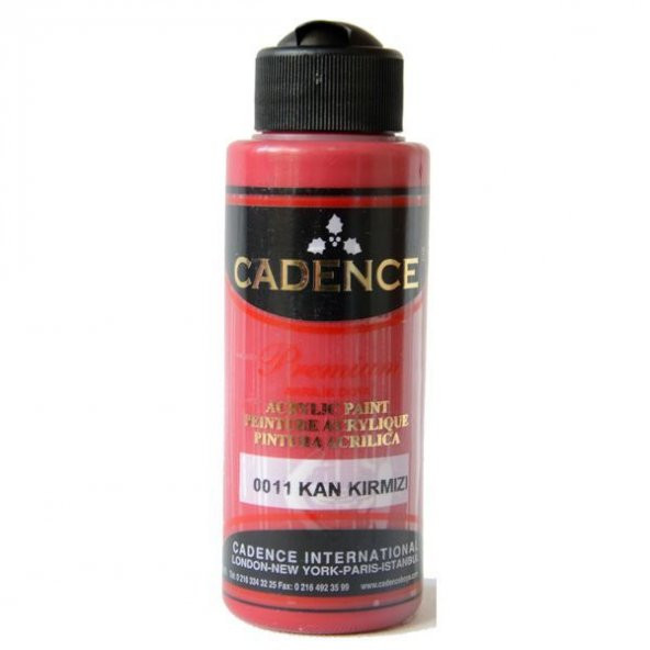 Cadence Premium Akrilik Boya 120 ml. 0011 Kan Kırmızı