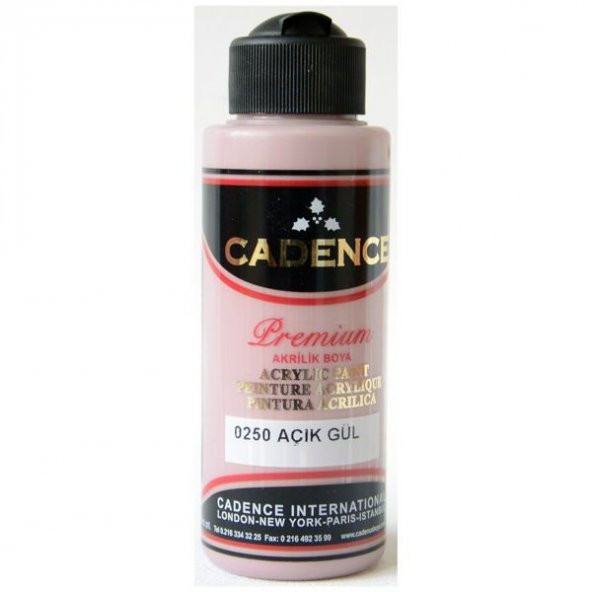 Cadence Premium Akrilik Boya 120 ml. 0250 Açık Gül