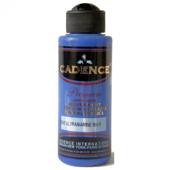 Cadence Premium Akrilik Boya 120 ml. 0253 Ultramarine Mavi