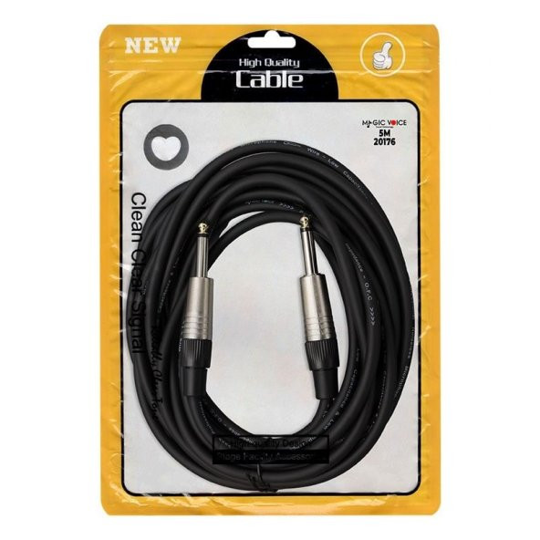 MAGIC VOICE 20176 LD393A 6.3 MM MONO ERKEK- 6.3 MM MONO ERKEK 5 METRE KABLO - 2