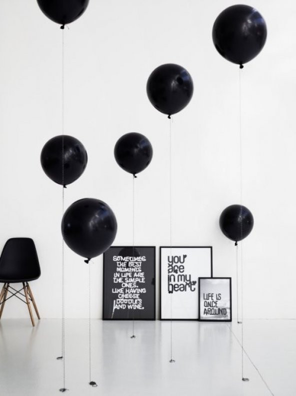 Siyah Balon 12" İnç 10 lu Balon - 4