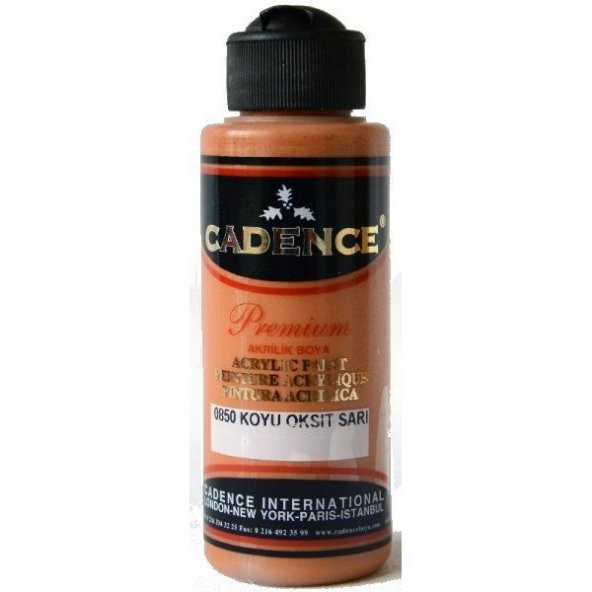 Cadence Premium Akrilik Boya 120 ml. 0850 K. Oksit Sarı