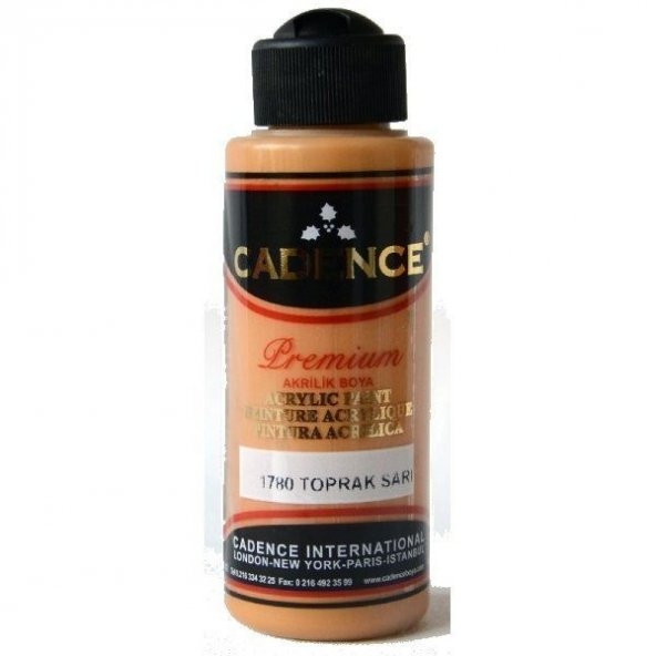 Cadence Premium Akrilik Boya 120 ml. 1780 Toprak Sarı