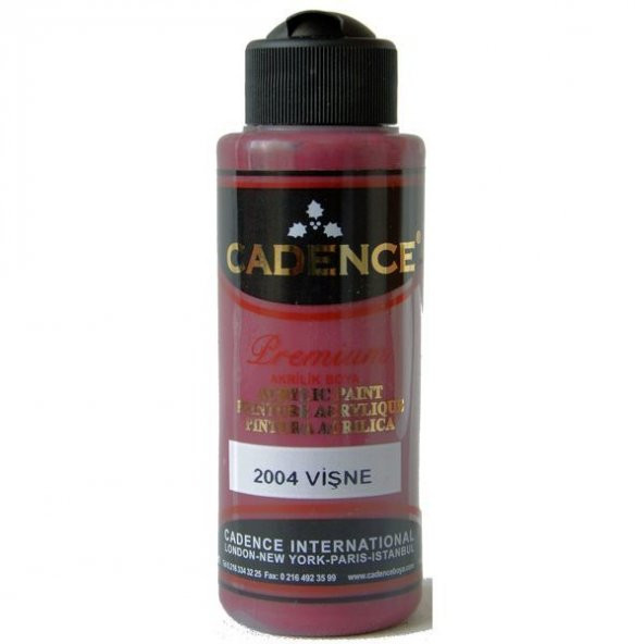 Cadence Premium Akrilik Boya 120 ml. 2004 Vişne