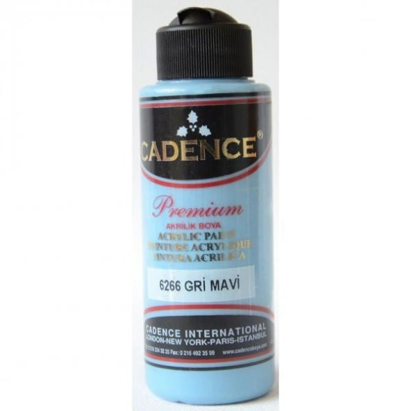 Cadence Premium Akrilik Boya 120 ml. 6266 Gri Mavi