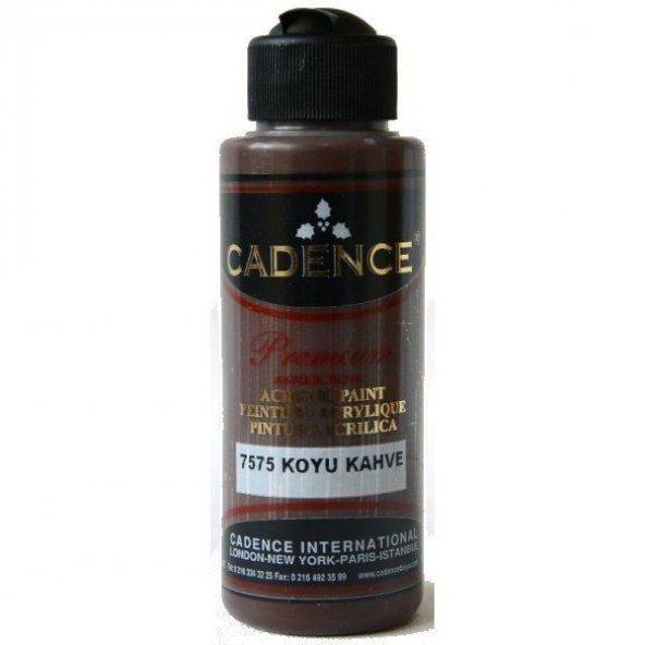 Cadence Premium Akrilik Boya 120 ml. 7575 Koyu Kahve
