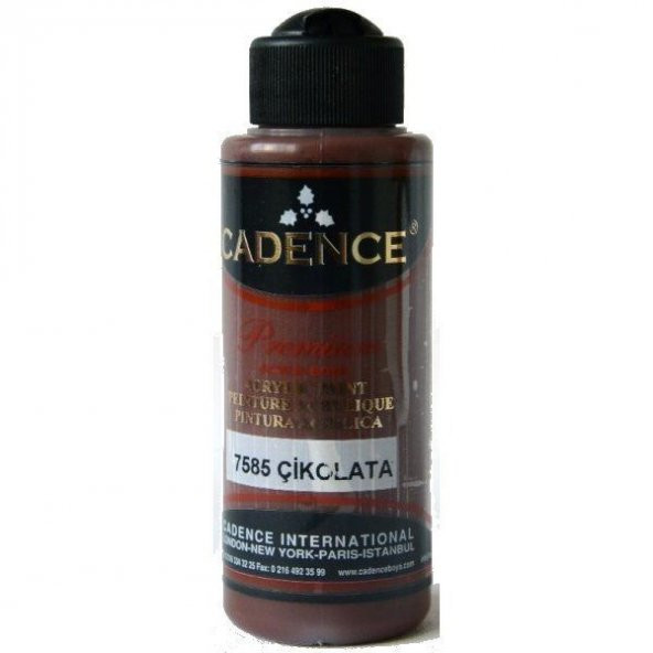Cadence Premium Akrilik Boya 120 ml. 7585 Çikolata