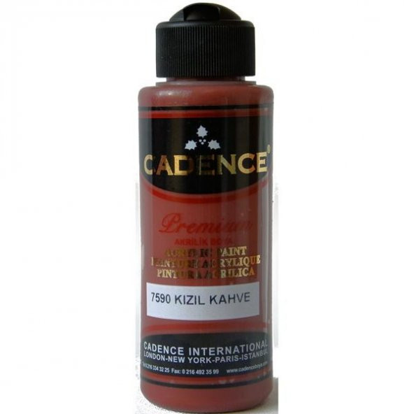 Cadence Premium Akrilik Boya 120 ml. 7590 Kızıl Kahve