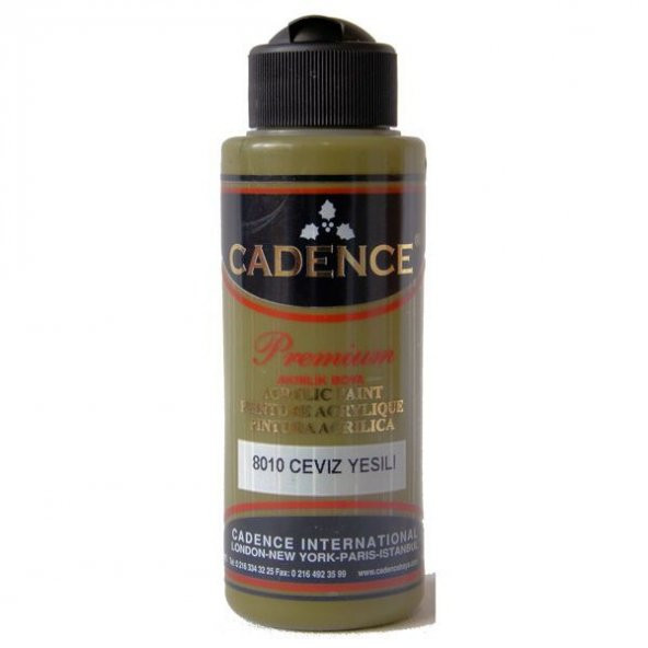 Cadence Premium Akrilik Boya 120 ml. 8010 Ceviz Yeşili