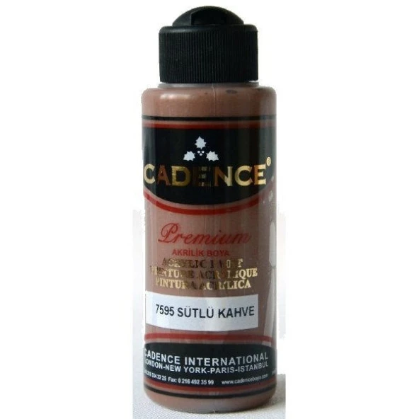 Cadence Premium Akrilik Boya 120 ml. 7595 Sütlü Kahve