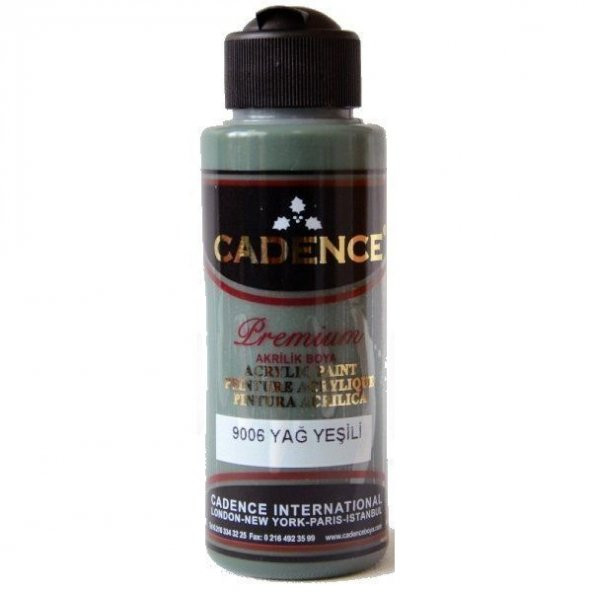 Cadence Premium Akrilik Boya 120 ml. 9006 Yağ Yeşili