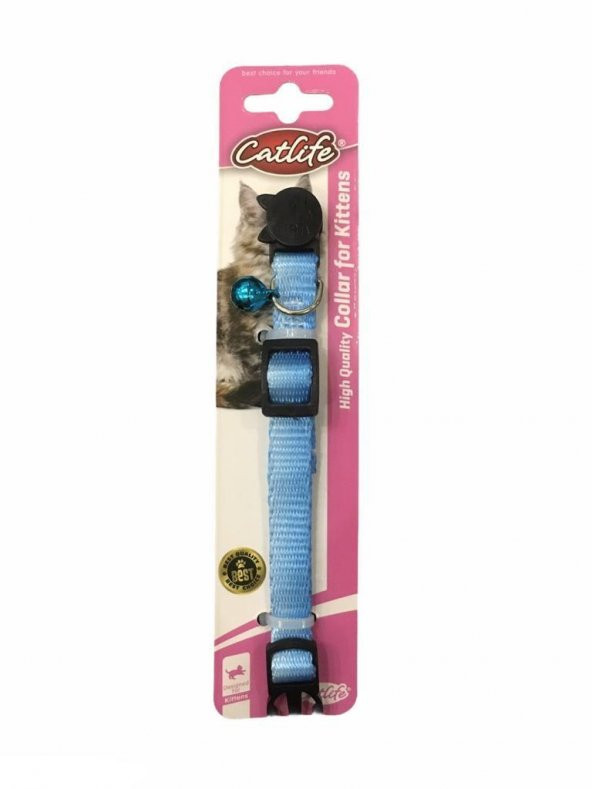 Catlife Kedi Boyun Tasması Mavi Zilli 28 Cm