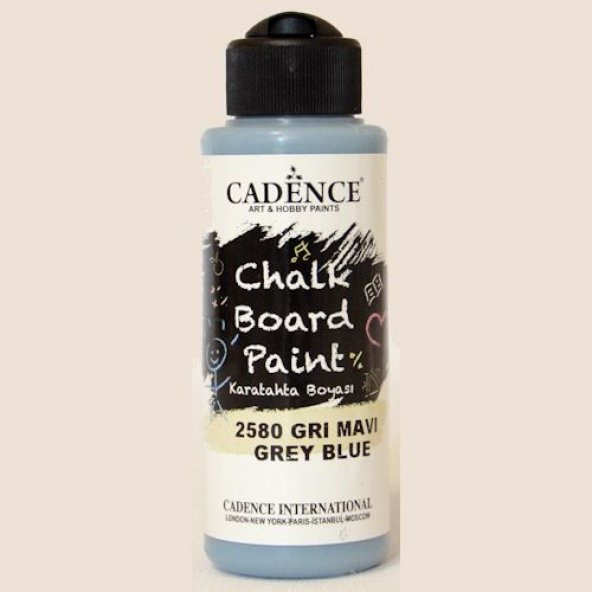 Cadence Chalkboard Paint Karatahta Boyası 120 ml. 2580 Gri Mavi
