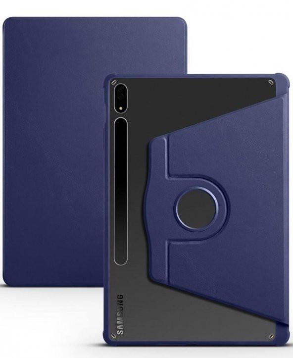 Galaxy Tab S7 FE LTE (T737-T736-T733-T730) Kılıf Termik Kalem Bölmeli Dönebilen Standlı Kılıf - 7