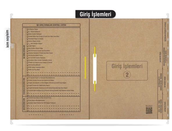 Personel Özlük Dosyası 8 Sayfa (Metal Askılı 10 Adet) - 3