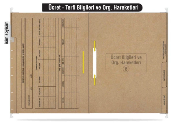 Personel Özlük Dosyası 8 Sayfa (Metal Askılı 10 Adet) - 7