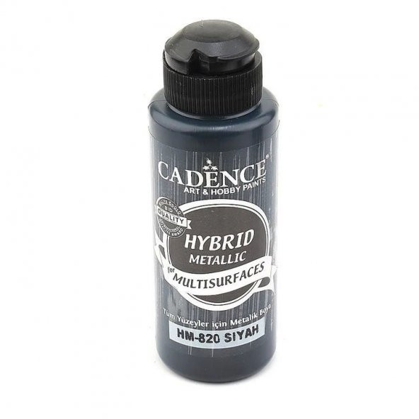 Cadence Hybrid Multisurface Metalik Boya 120 ml. HM-820 SİYAH