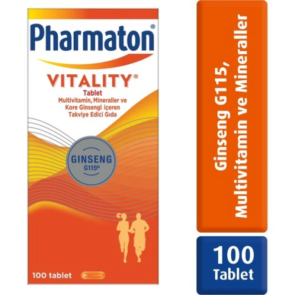 Pharmaton Vitality 100 Tablet - Ginseng G115, Multivitamin ve Mineraller
