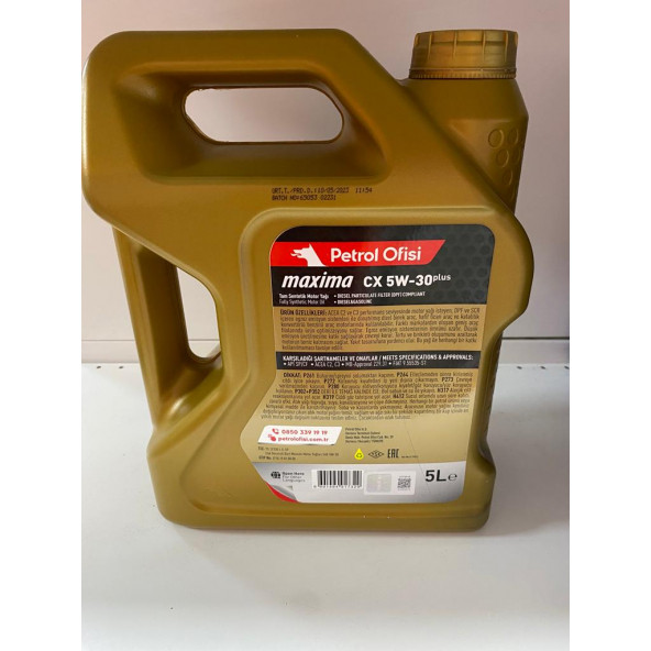 Petrol Ofisi Maxima CX 5W-30 5 lt Motor Yağı - 2025 - 2