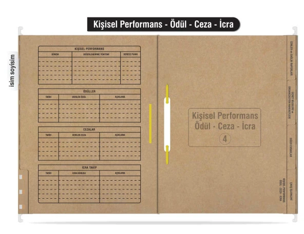 Personel Özlük Dosyası 8 Yapraklı (Metal Askılı 25 Adet) - 5