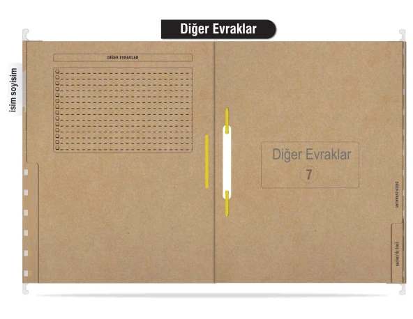 Personel Özlük Dosyası 8 Yapraklı (Metal Askılı 25 Adet) - 8