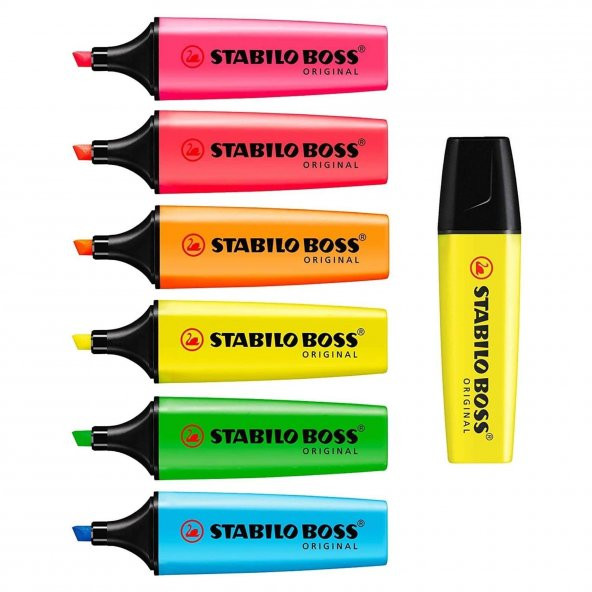 Stabilo Boss Original Fosforlu İşaretleme Kalemi 6 Pastel 6 Canlı Renk (12 Renk) - 2