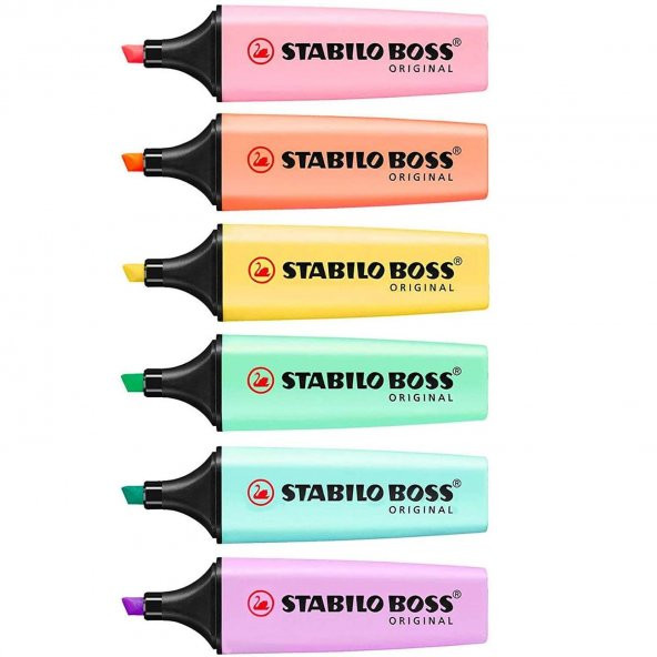 Stabilo Boss Original Fosforlu İşaretleme Kalemi 6 Pastel 6 Canlı Renk (12 Renk) - 3