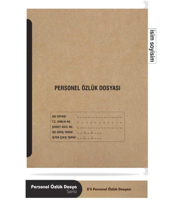 Personel Özlük Dosyası 8 Yapraklı (Metal Askılı 100 Adet) - 2