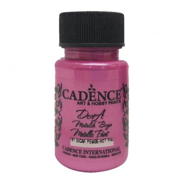 Cadence Dora Metalik Boya 50 ml. 191 Sıcak Pembe