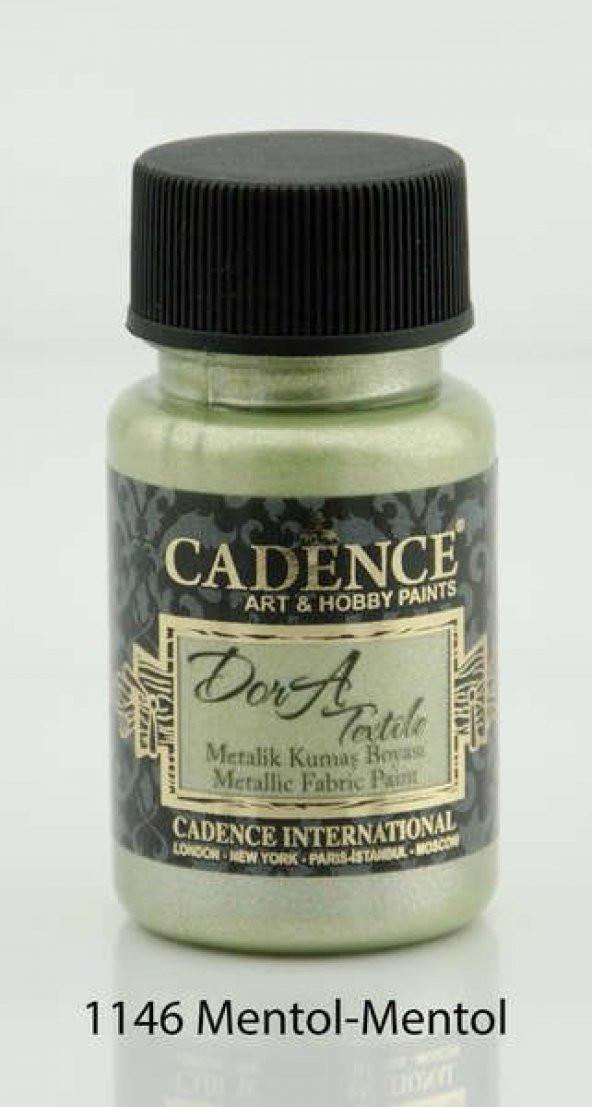 Cadence Dora Textile Metalik Kumaş Boyası 50 ml. 1146 MENTOL