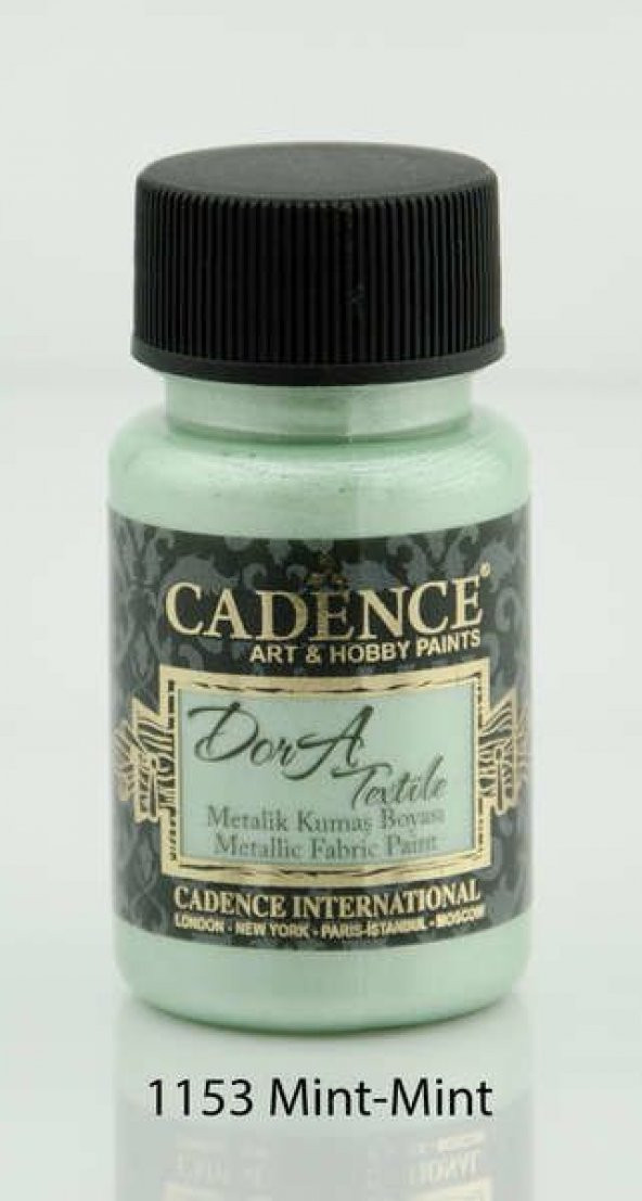 Cadence Dora Textile Metalik Kumaş Boyası 50 ml. 1153 MİNT